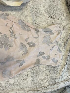 Wilfred Pink Floral Sleeveless Dress with Gray Print